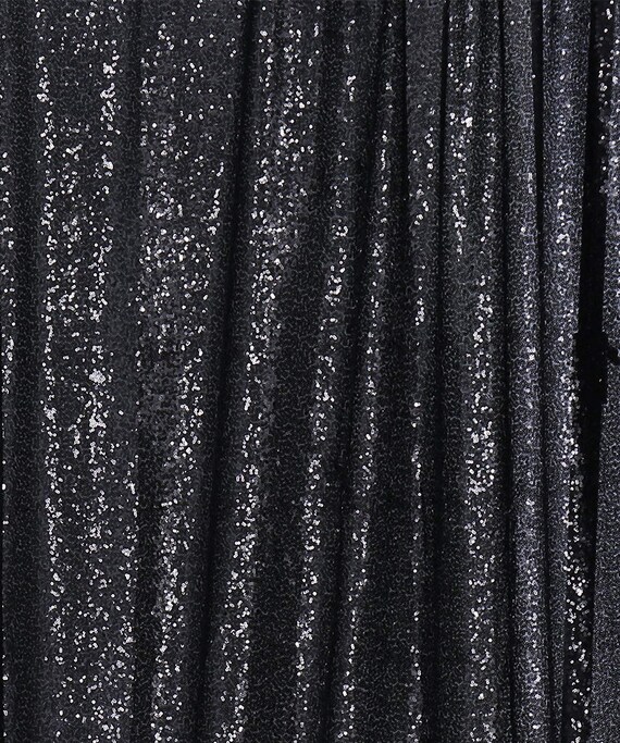 8ftx8ft Black Sequin Photography Satin Backdrop Curtain Etsy