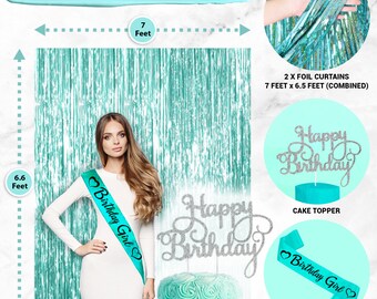 Sweet 16 Seizieme 16eme Anniversaire Decorations Turquoise Etsy France