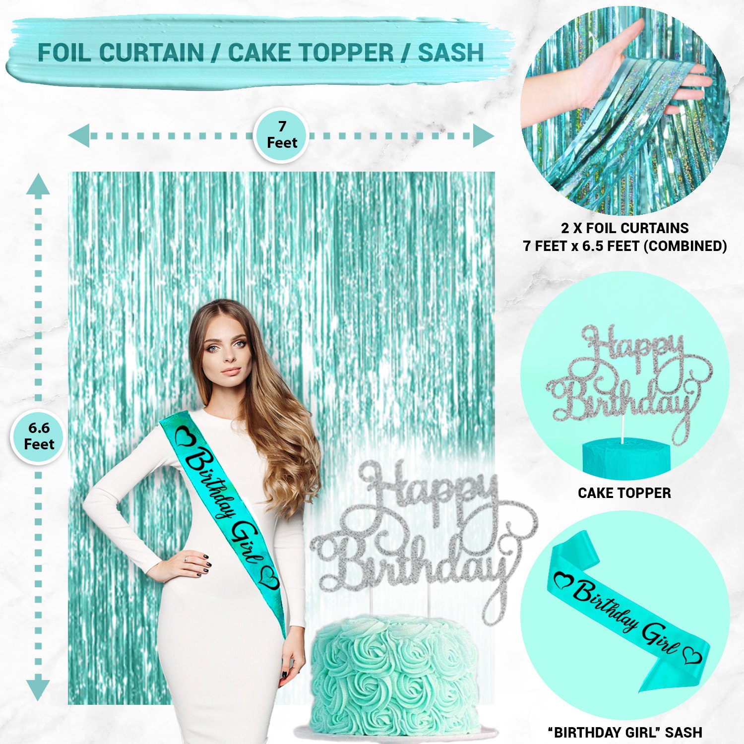 Sweet 16 Seizieme 16eme Anniversaire Decorations Turquoise Etsy France