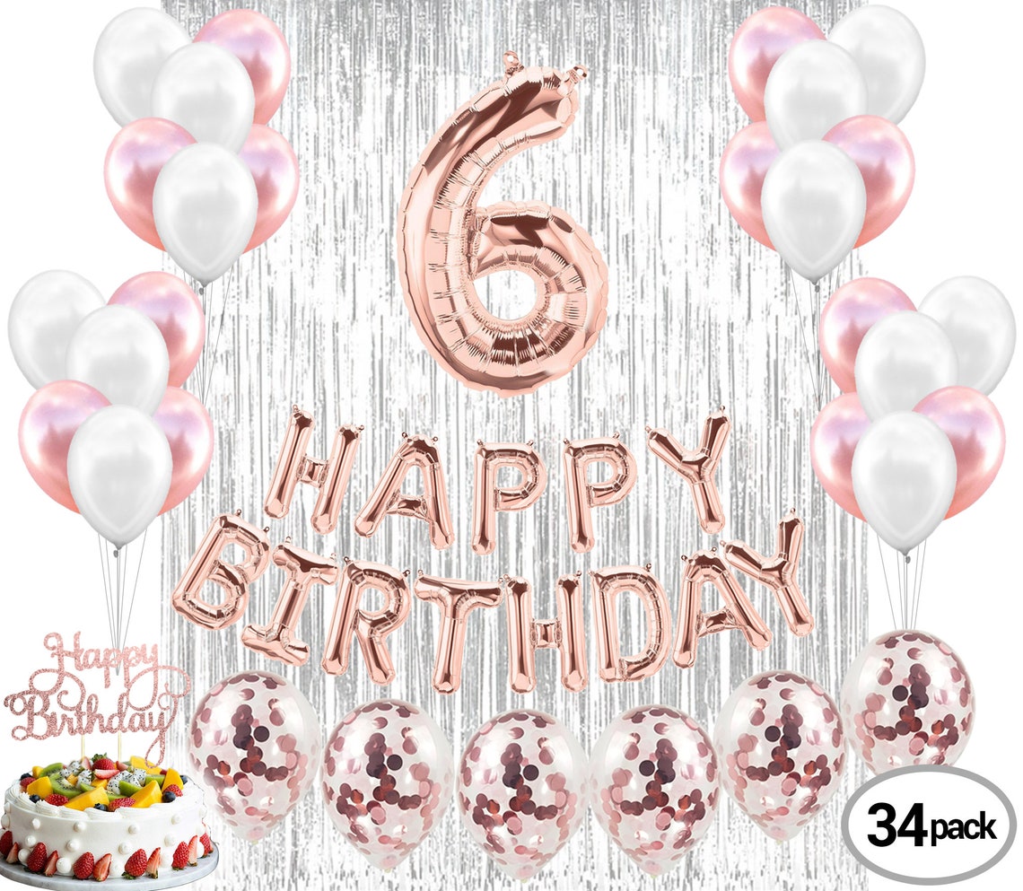 6th Birthday Decorations Six Birthday Party Supplies Sixth - Etsy