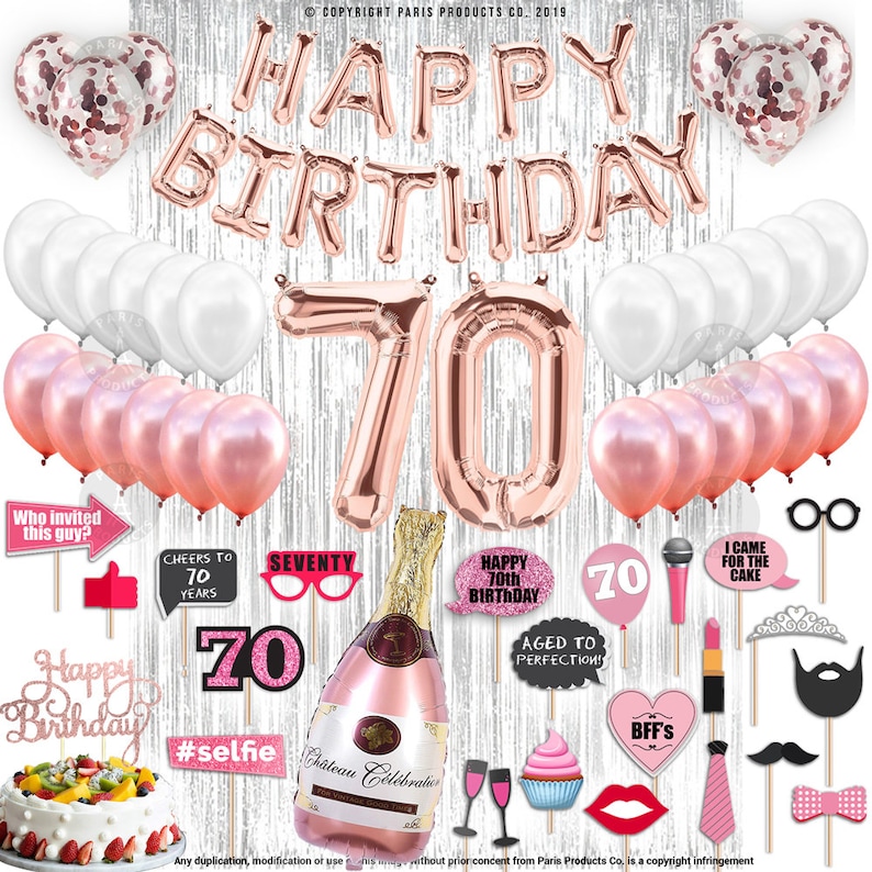 70th Birthday Decorations Party Supplies70th Birthday Etsy