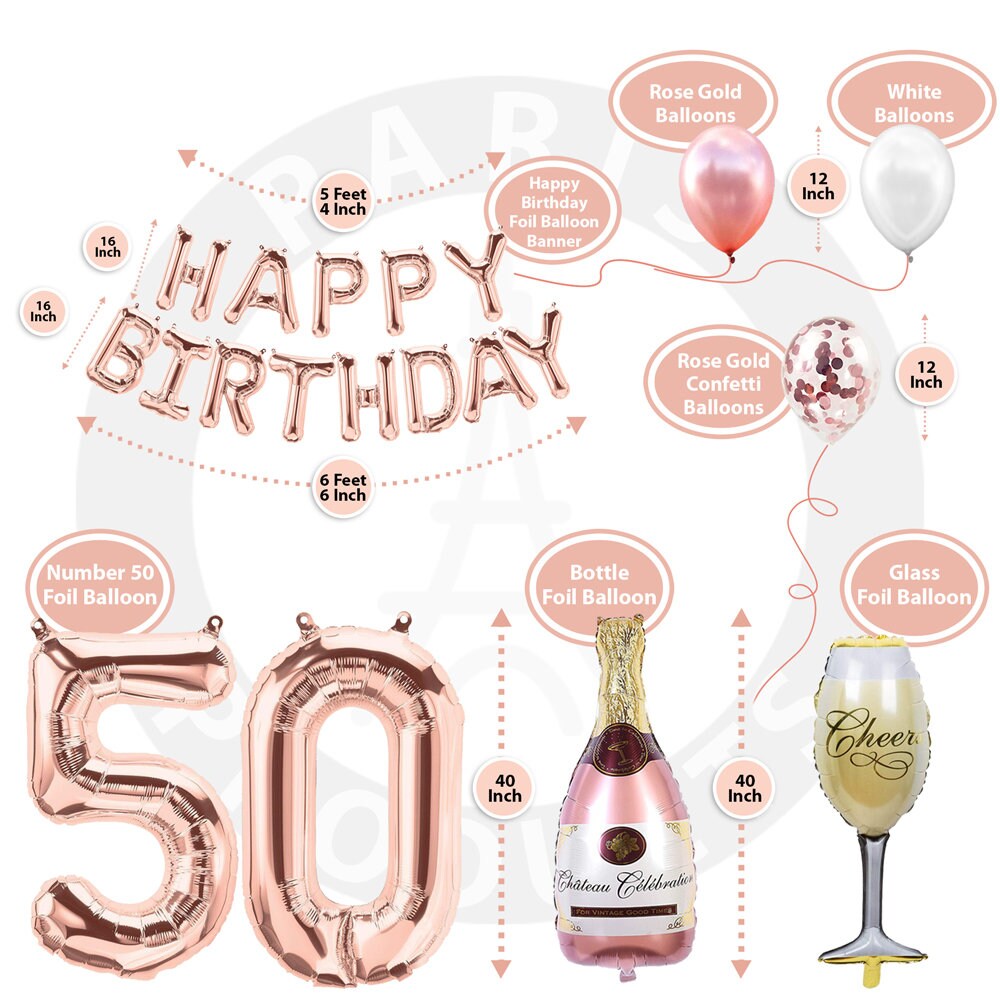 Decorations Du 50e Anniversaire Fournitures De Fete 50 Etsy France