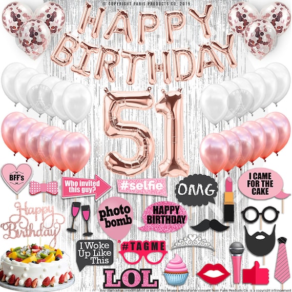 Decorazione per Torta di Compleanno 51 anni Uomo Donna