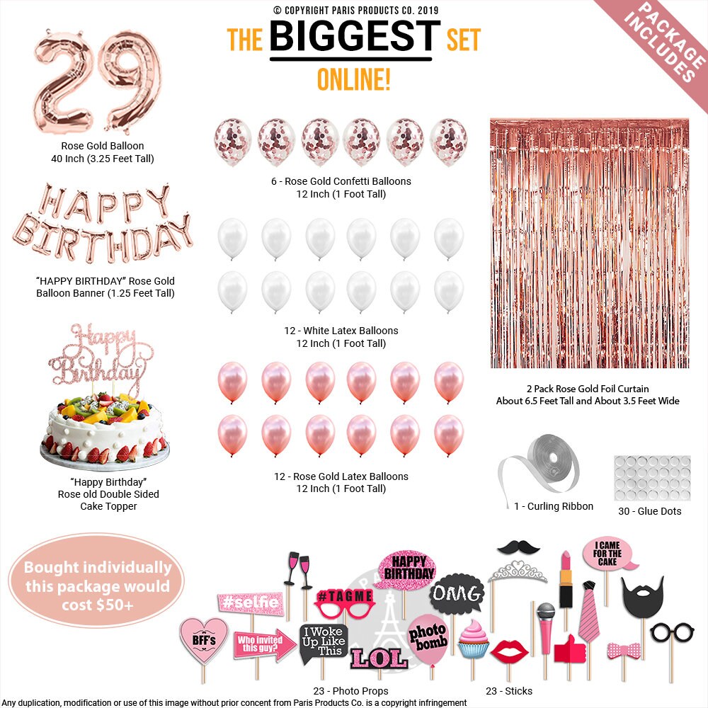 BURGEON Confetti tafeldecoratie voor verjaardag, Happy Birthday