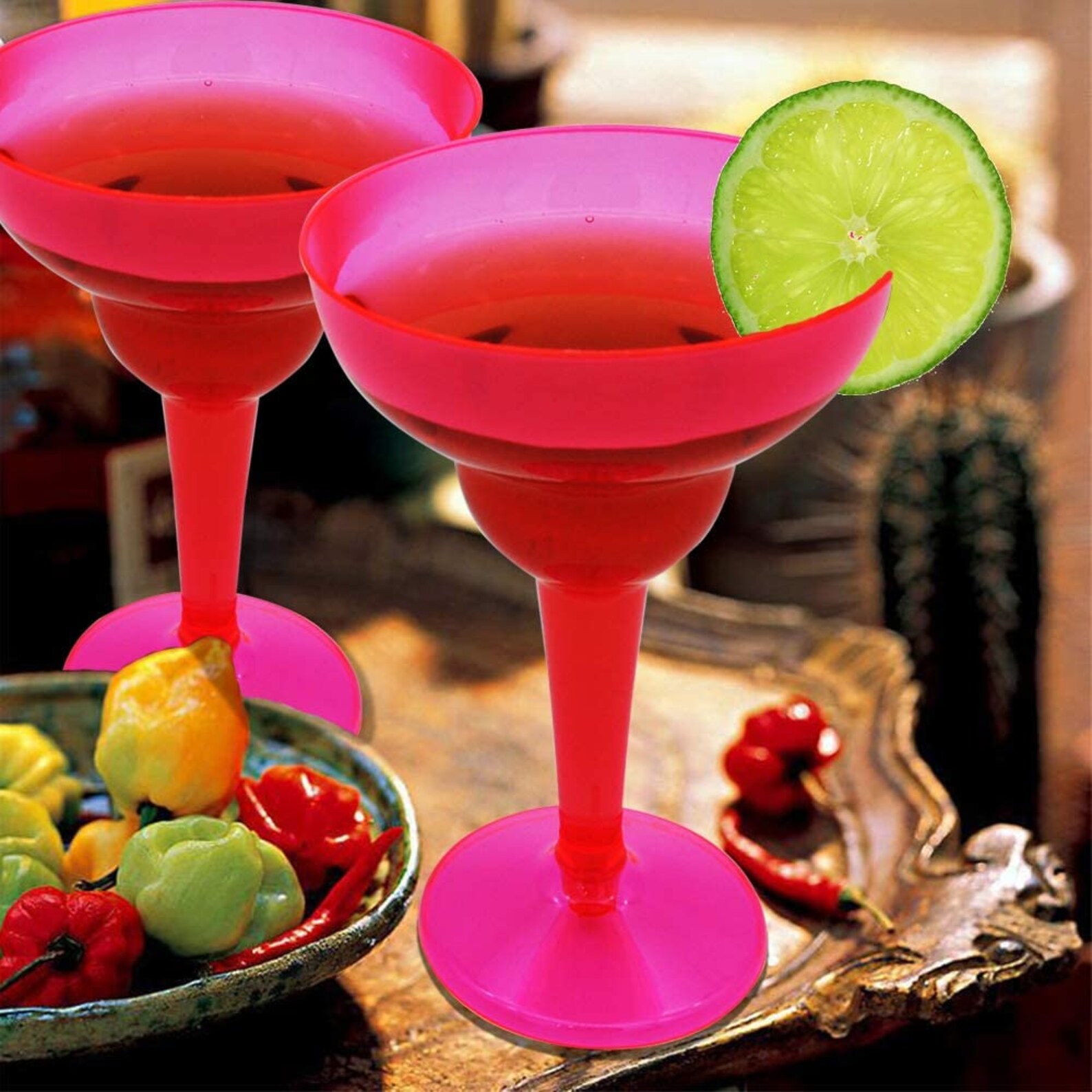 36 Packs Plastic Margarita Glasses Cups 12 oz Disposable Cinco Etsy