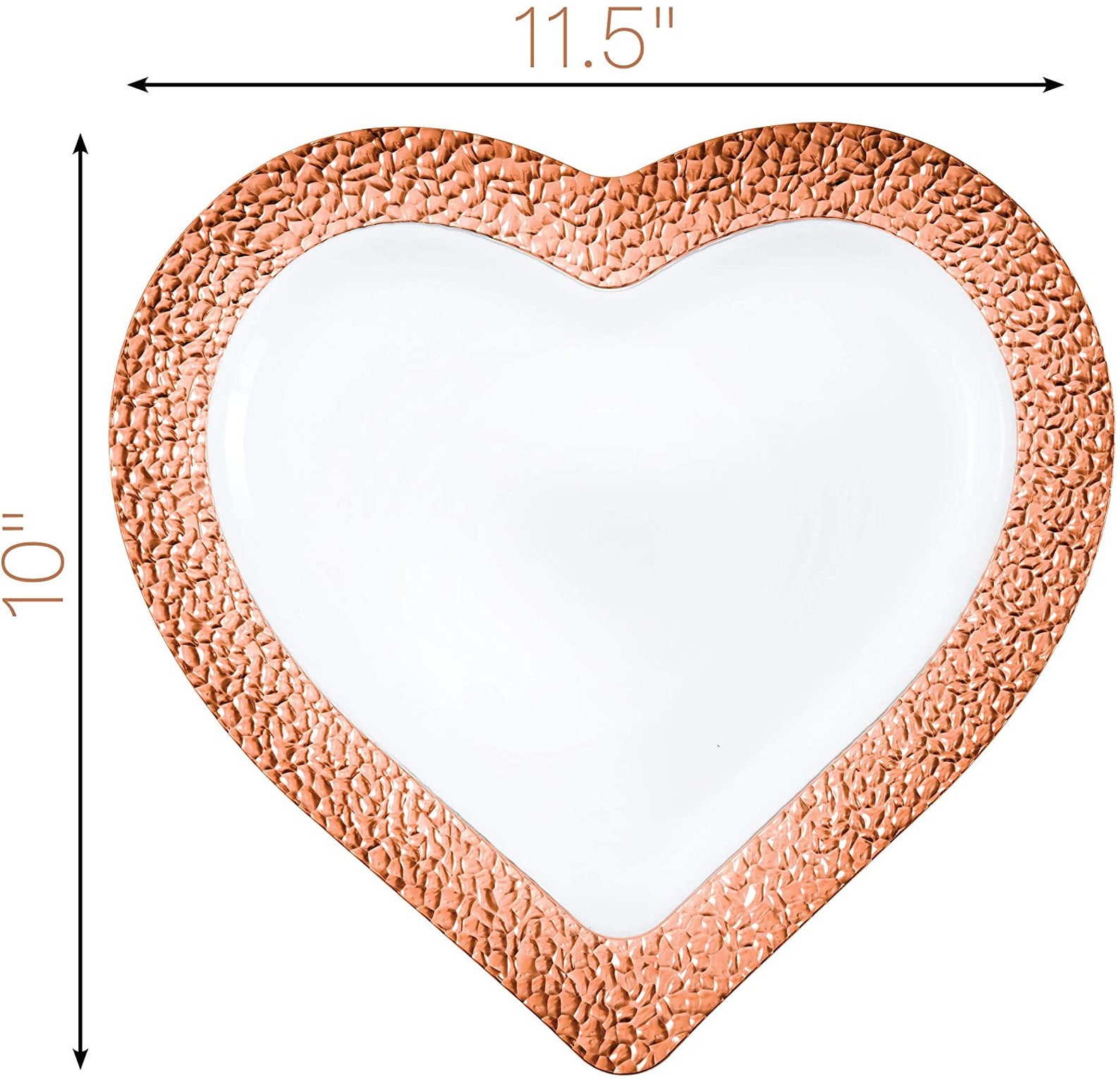 Heart Shaped Premium Plastic Dinner Plates 50 Pack 10 Inch Etsy