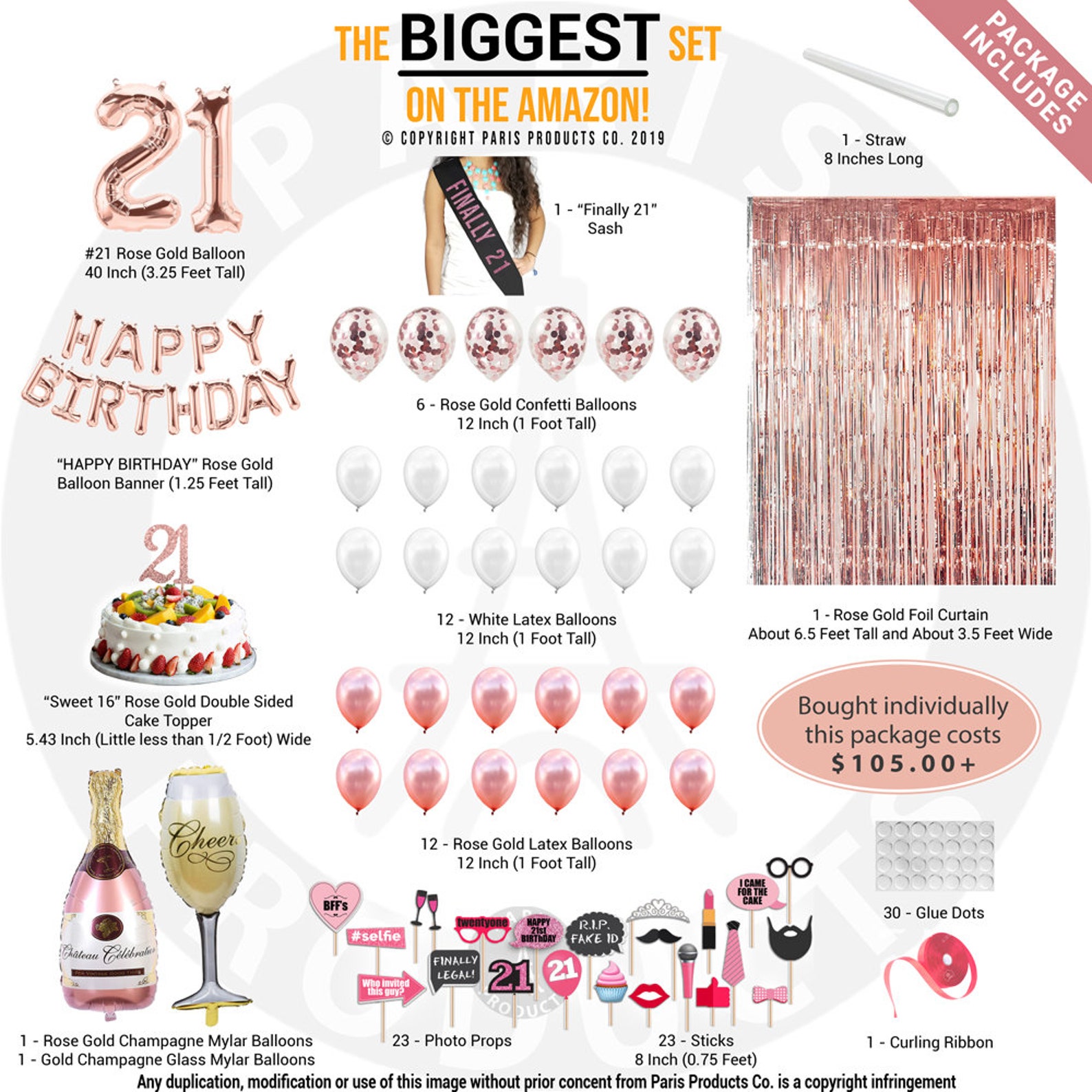 21st birthday two piece set