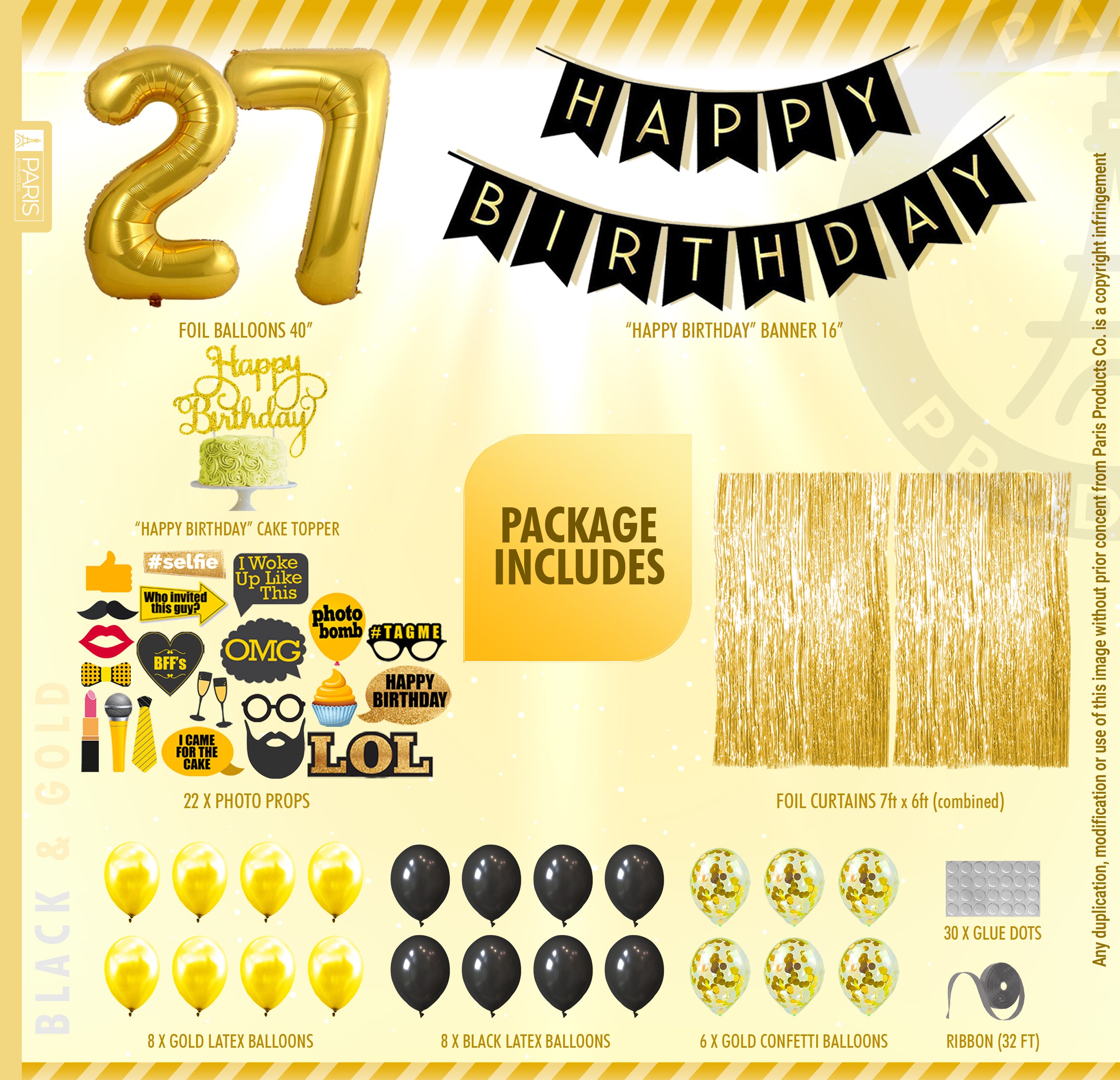 Gold and shop black 27