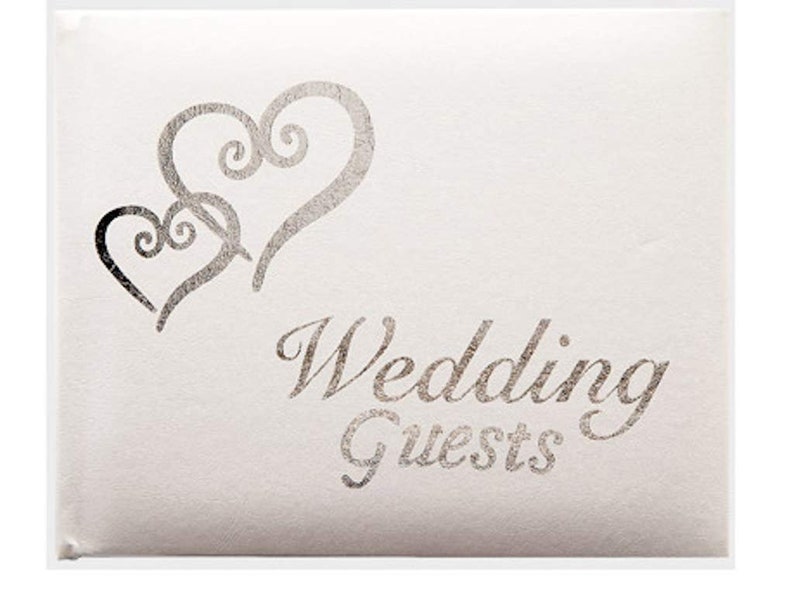 Linked Hearts Wedding Guest Book Silver Wedding Reception