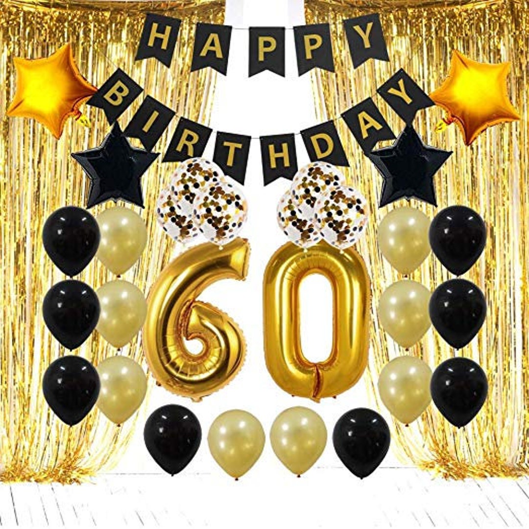 60th Birthday Decorations Party Supplies 60 Fabulous Banner - Etsy ...