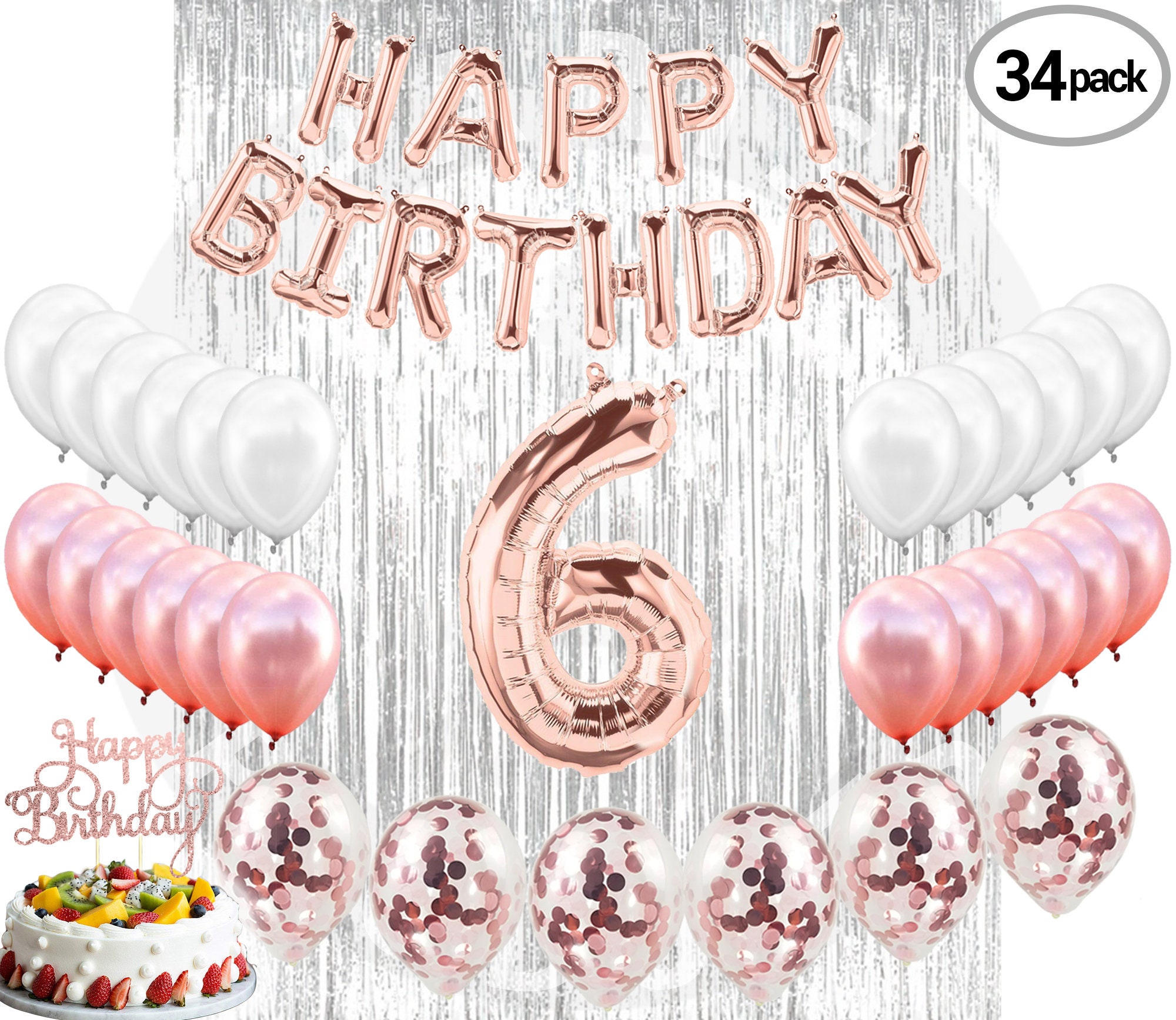 6th Birthday Decorations Six Birthday Party Supplies Sixth - Etsy UK