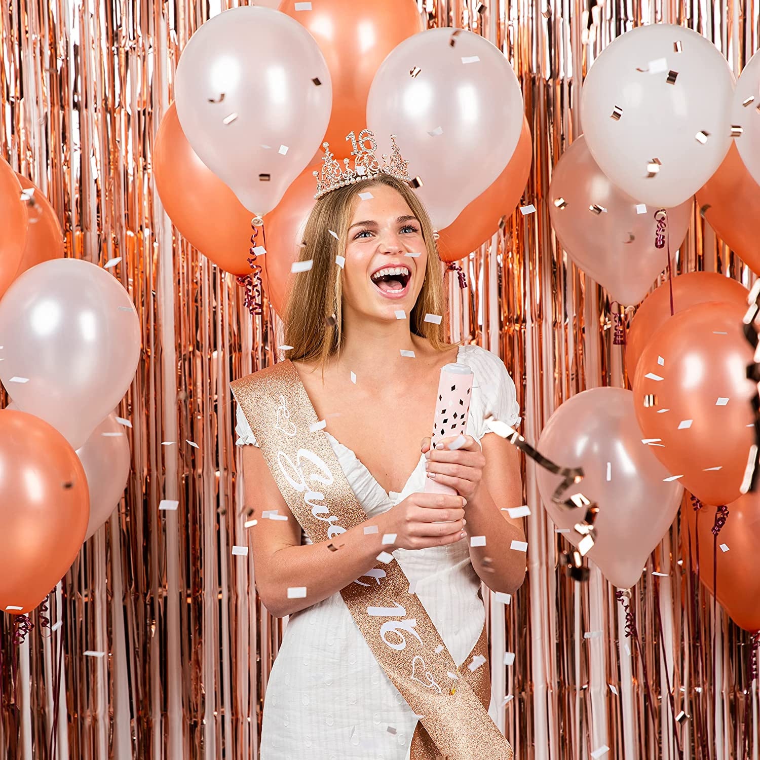 Sweet 16 Sash and Tiara for Sweet 16 Birthday Decorations Sweet