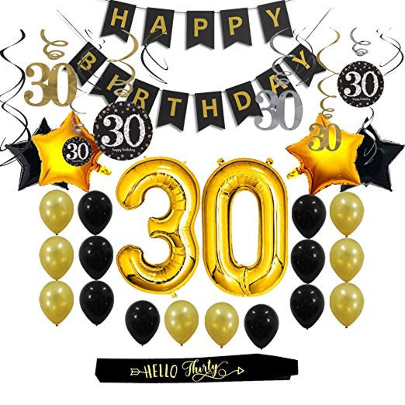 30th Birthday Decorations Party Supplies Him/her Men/women - Etsy