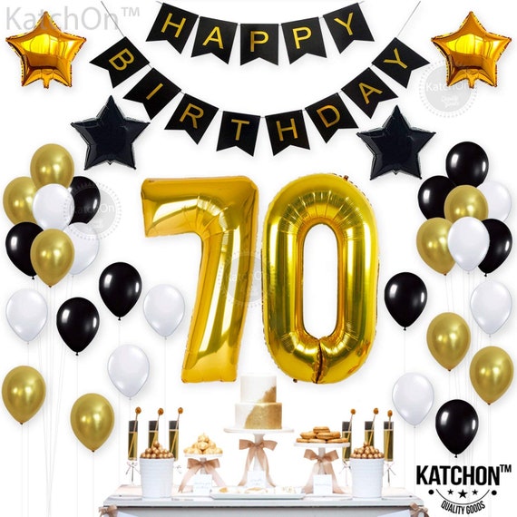 show original title Details about   14g 70th happy birthday black 70 table confetti party decorations celebration 