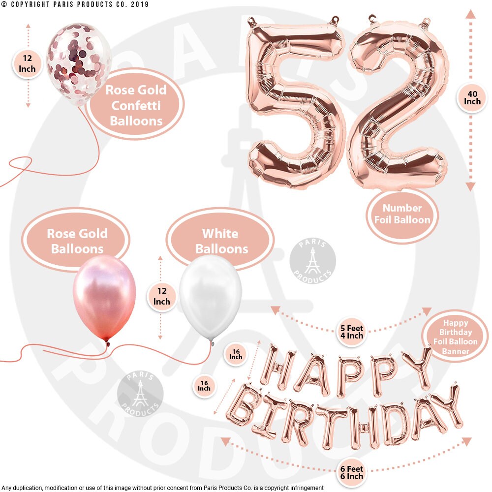 52nd Birthday Decorations Birthday Party Supplies Fifty Two Etsy Osterreich 52nd Birthday Decorations Birthday Party Supplies Fifty Two Etsy Osterreich