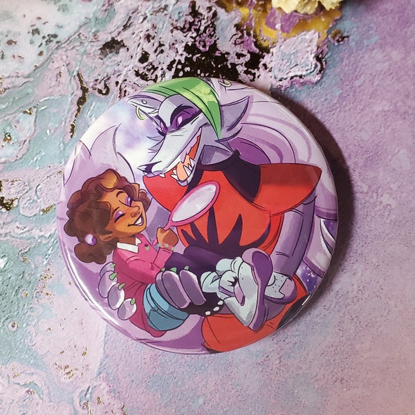 FNAF RUIN: Cassie and Roxanne 2.25 Inch Button