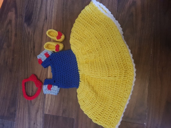 crochet snow white dress