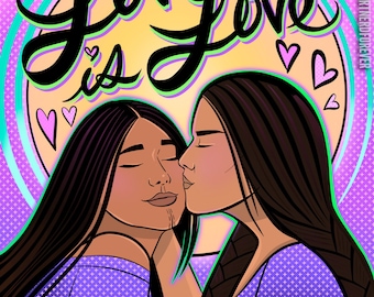Love is Love 8.5x11in 2SLGBTQ Print