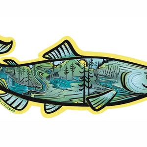 Salmonscape #2 Print 8.5x11in