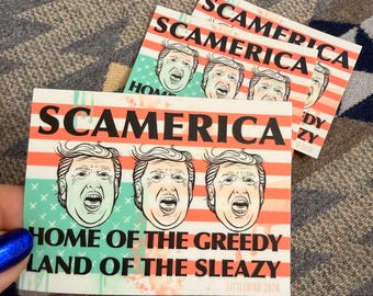 4in “SCAMERICA” vinyl sticker