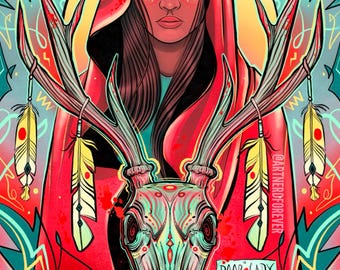 Deer Lady Vengeance 8.5x11 Print