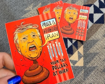 4in “Trump Turd” vinyl sticker