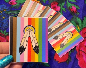 Two Spirit Flag 3in Vinyl sticker