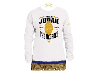 Judah Tribe, Long Sleeves T-Shirts with Fringes, Multicolors Available, XS-5XL. Explore Now!