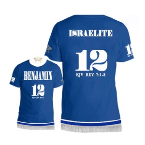 Tribu de Benjamín, camisetas con flecos multicolores disponibles, tallas XS-5XL. ¡Explora ahora!