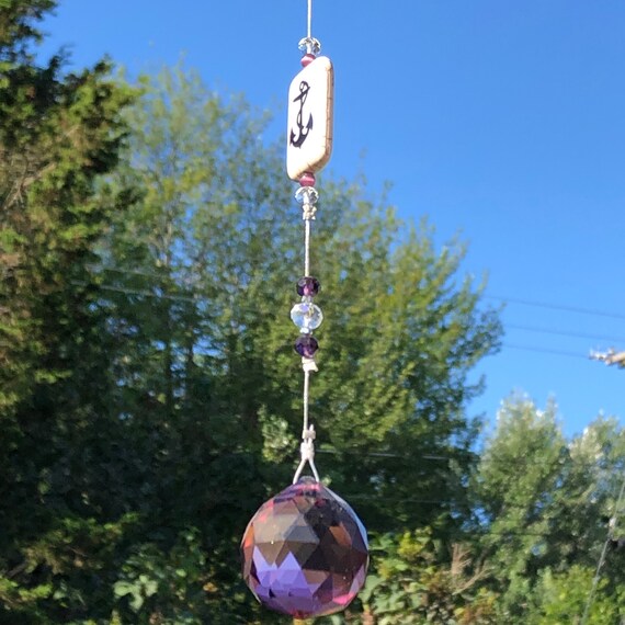 Hummingbird Suncatcher BLUE Crystals Silver 6688