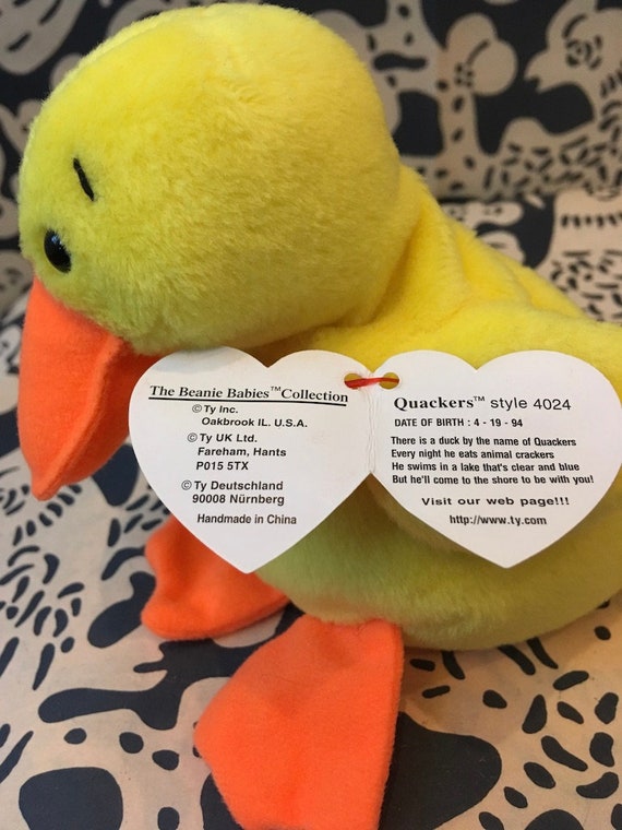 quackers beanie baby 4024