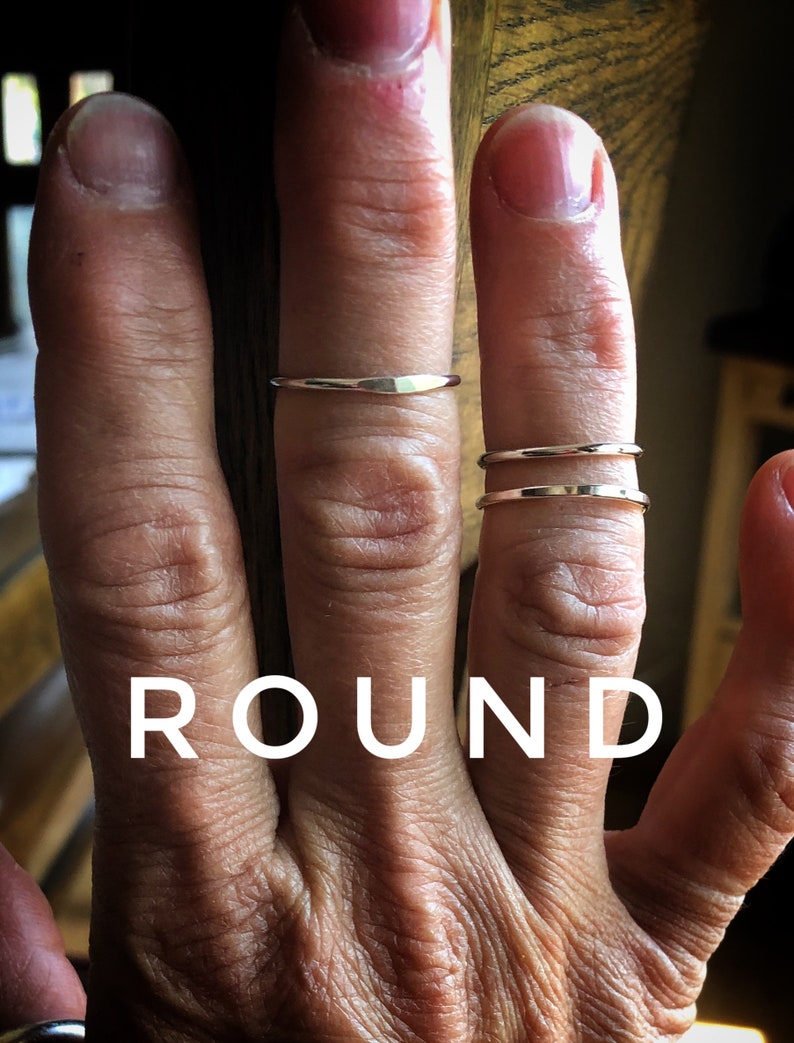 buyer/'s choice Midi midi chevron or round band ; girlfriend gift; friend gift; gift for woman birthday gift midi ring; sterling silver