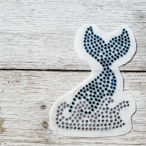 Pegatina de cola de sirena con diamantes de imitación, personalizable, bonita calcomanía para coche, sirena, calcomanía para vaso