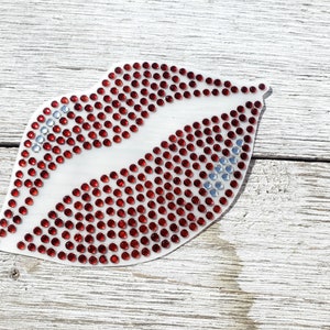 Rhinestone lip sticker - customize - Sparkle Lips  - cute Car Decal - Tumbler Sticker