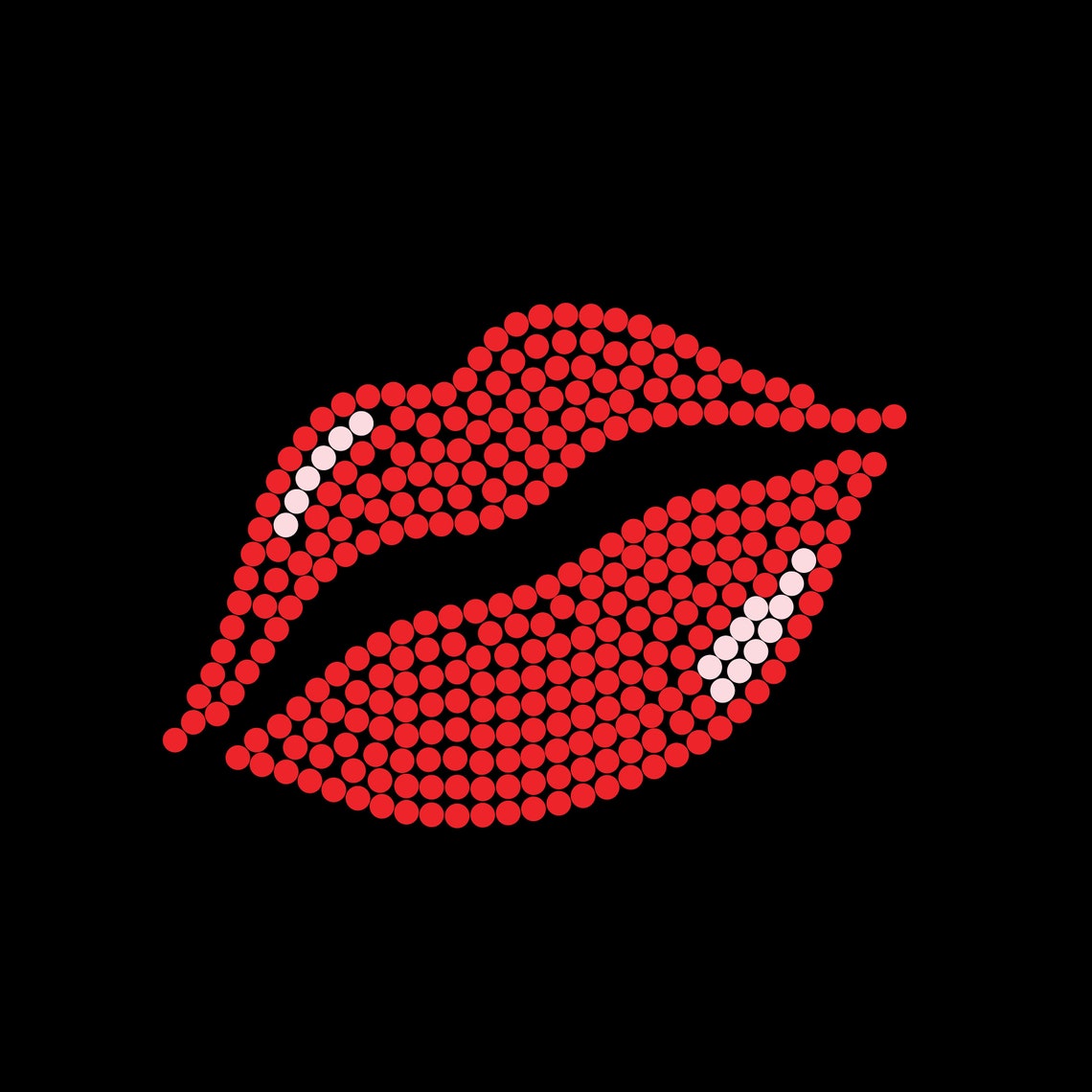 Rhinestone Lip Sticker Customize Sparkle Lips Cute Car Decal Tumbler Sticker Etsy