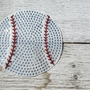 Pegatina de béisbol con diamantes de imitación - Béisbol brillante - Bonita calcomanía para auto - Calcomanía para vaso