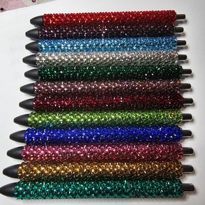 Custom rhinestone pens, rhinestone gel pens, bling pens, bedazzled pens, party favors, ink joy pens, gift, gift for her