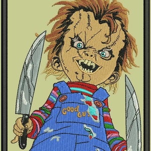 Chucky Halloween Embroidery Design/Machine Embroidery Design pes download/Jig saw/horror scary design/killer design/spooky fall/killer doll