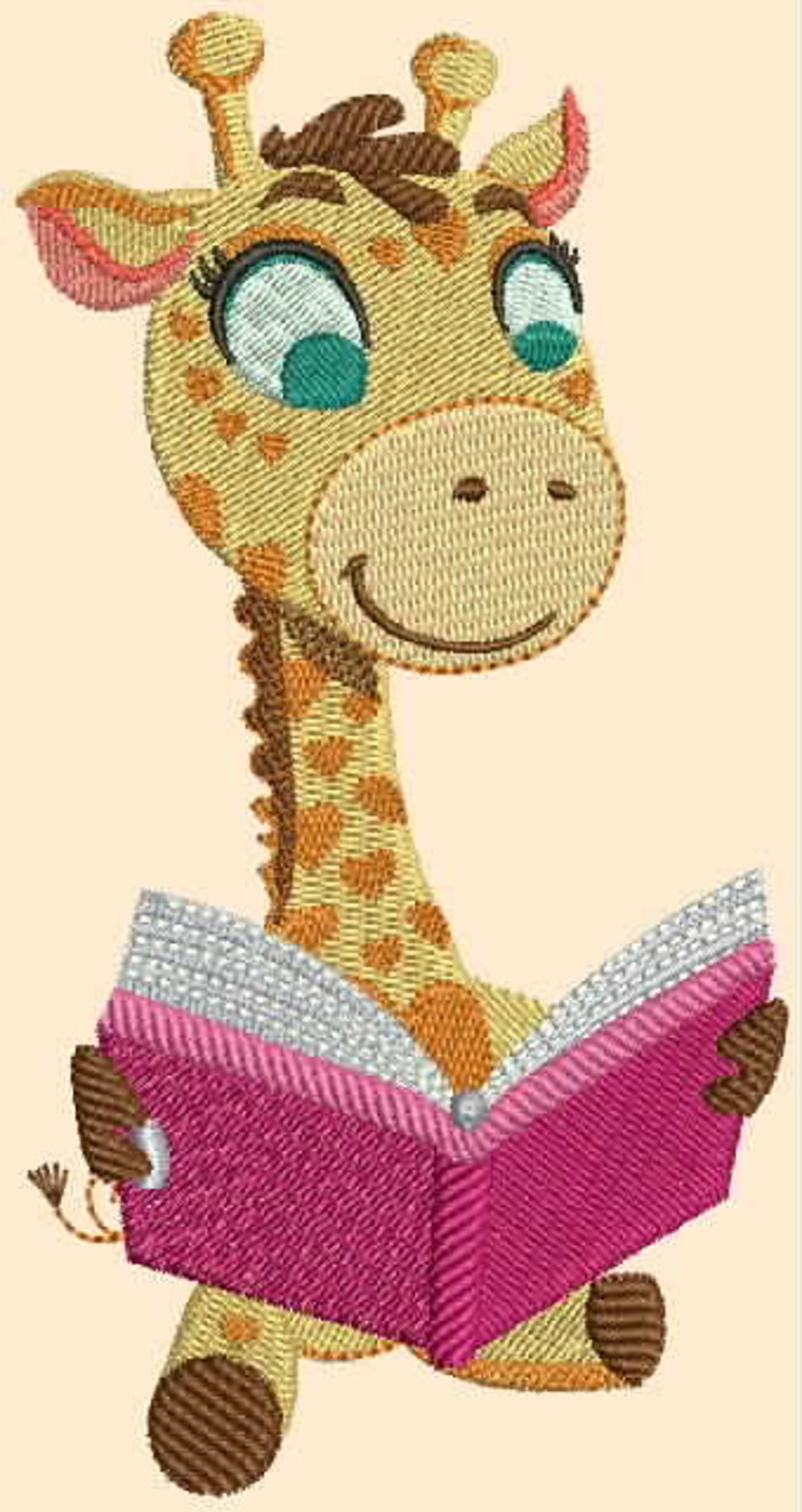 Baby giraffe animal machine embroidery design pes dst jef  etsy