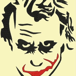 Joker Embroidery Design,Evil Clown,Embroidery machine design,machine embroidery pes dst files,Spooky Halloween Face,Clown Killer,Creepy Face