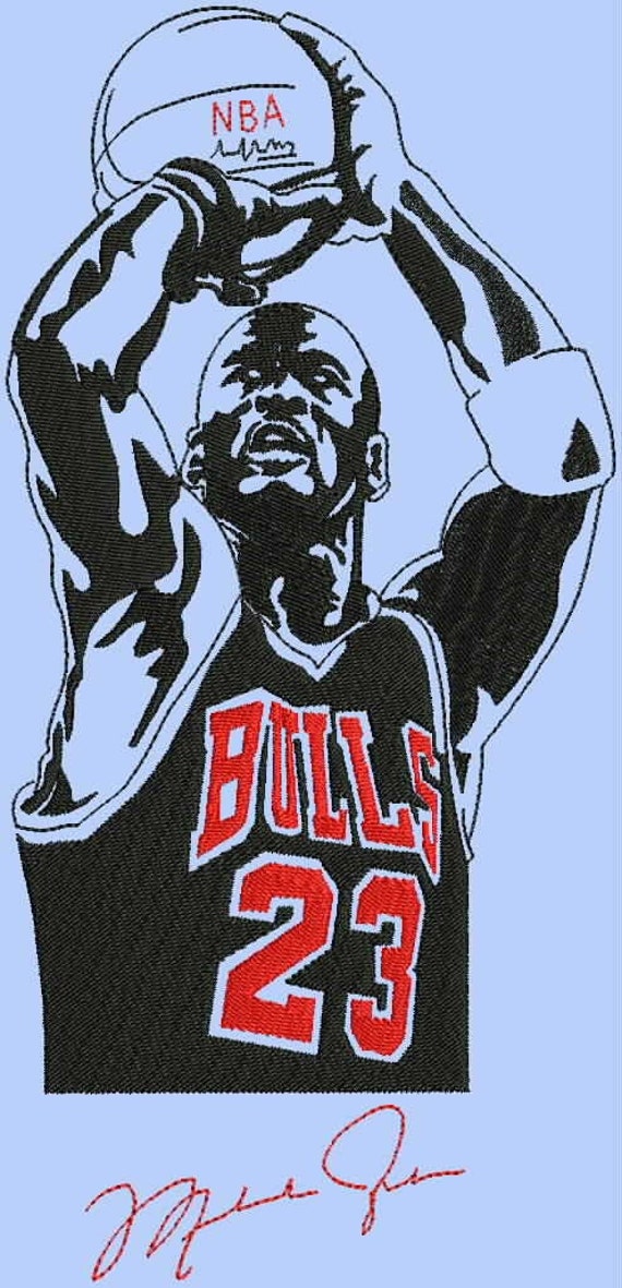 Michael Jordan Embroidery Design/embroidery Machine - Etsy