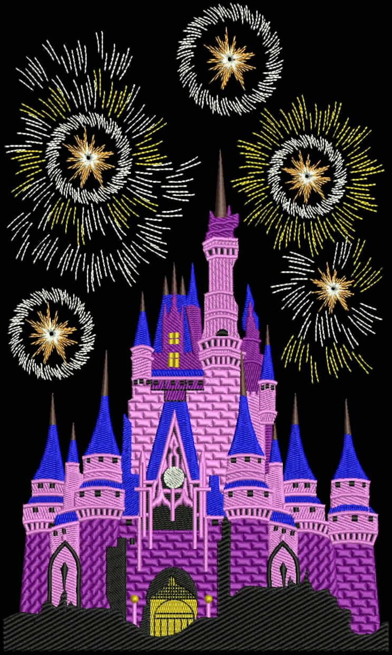 Its  a Castle image digitized for a client. We combined two image and added fireworks from a different images that was not in this artwork. This image was very appreciated by the client.