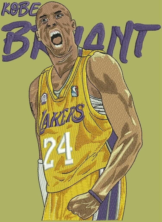 Kobe Bryant Embroidery Design/embroidery Machine Design Dst Etsy