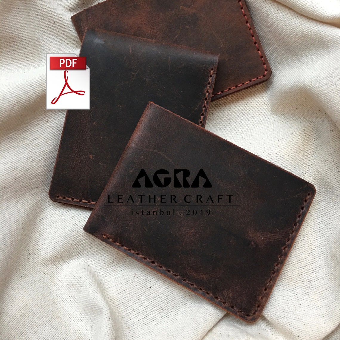Minimalist Leather Wallet Pattern, Leather Pattern, Leather Pattern PDF ...