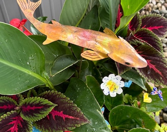 Copper Koi Garden Stake