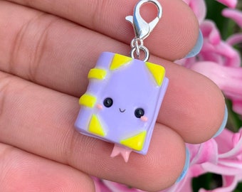Book Charm - Polymer Clay Handmade Kawaii Cute Gifts - Planner Stitch Marker Jewelry