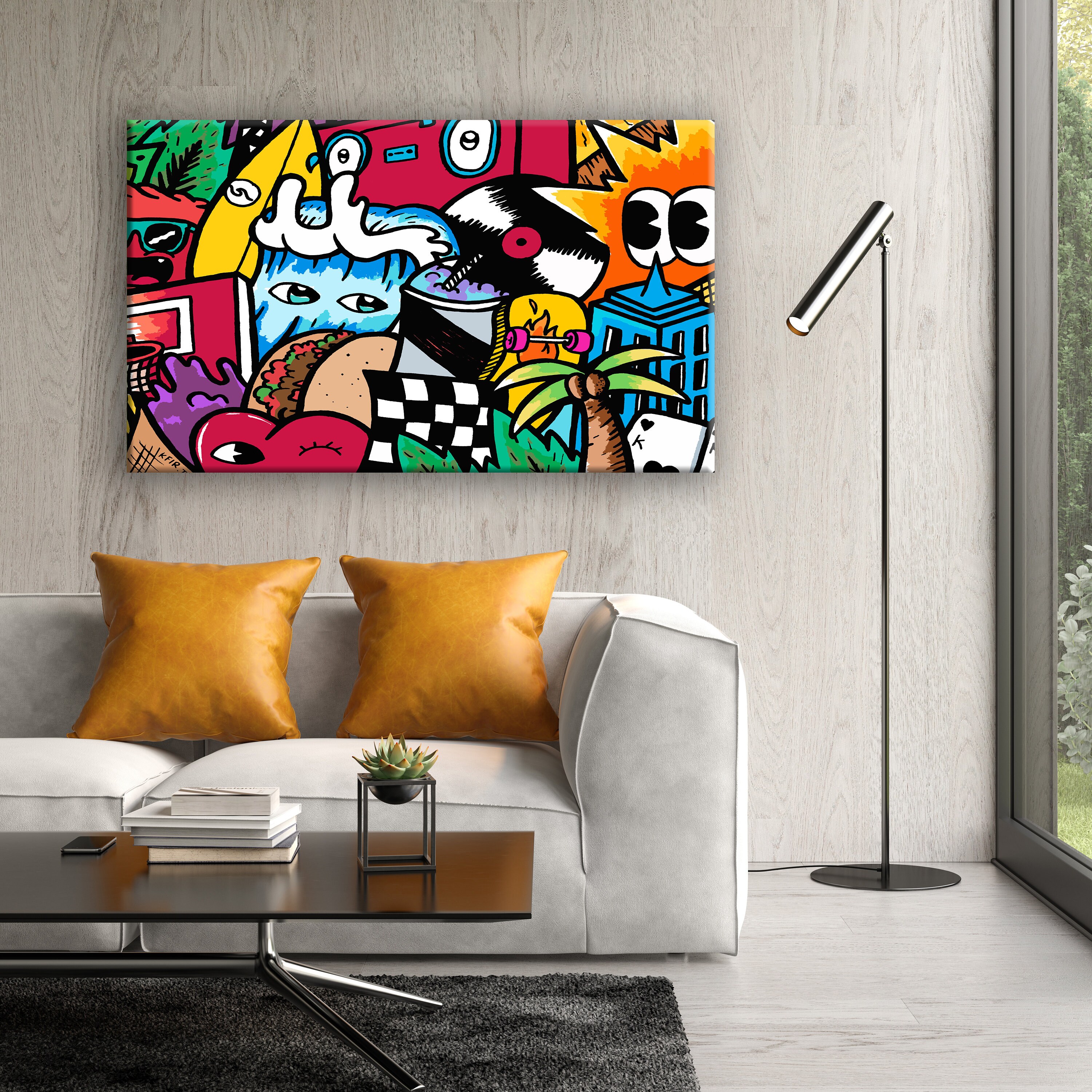Extra Large Wall Art Street Art Canvas Art Print Living Room - Etsy