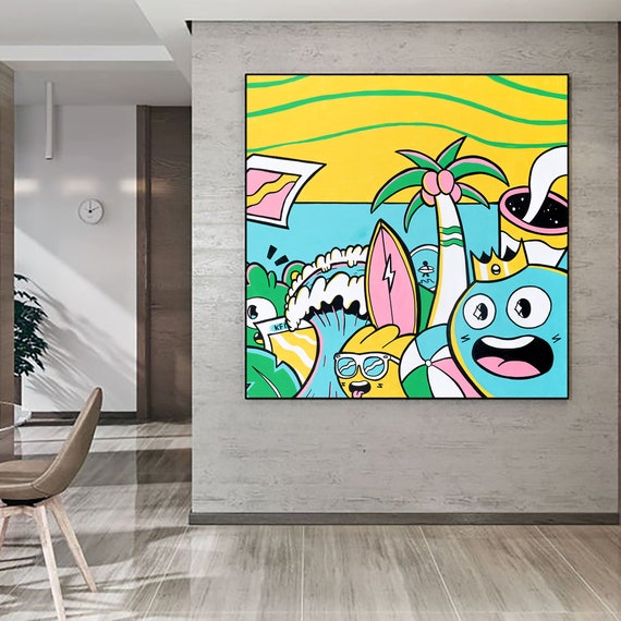 K2=125, グラフィティ,絵画, キャンバス, インテリア K2=125, グラフィティ,絵画, キャンバス, インテリア Amazon.co