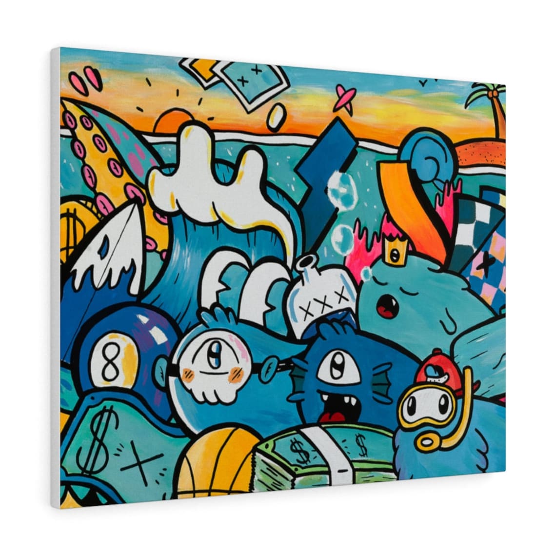 Ready to Hang Wall Art Wall Décor Graffiti Art Canvas Etsy