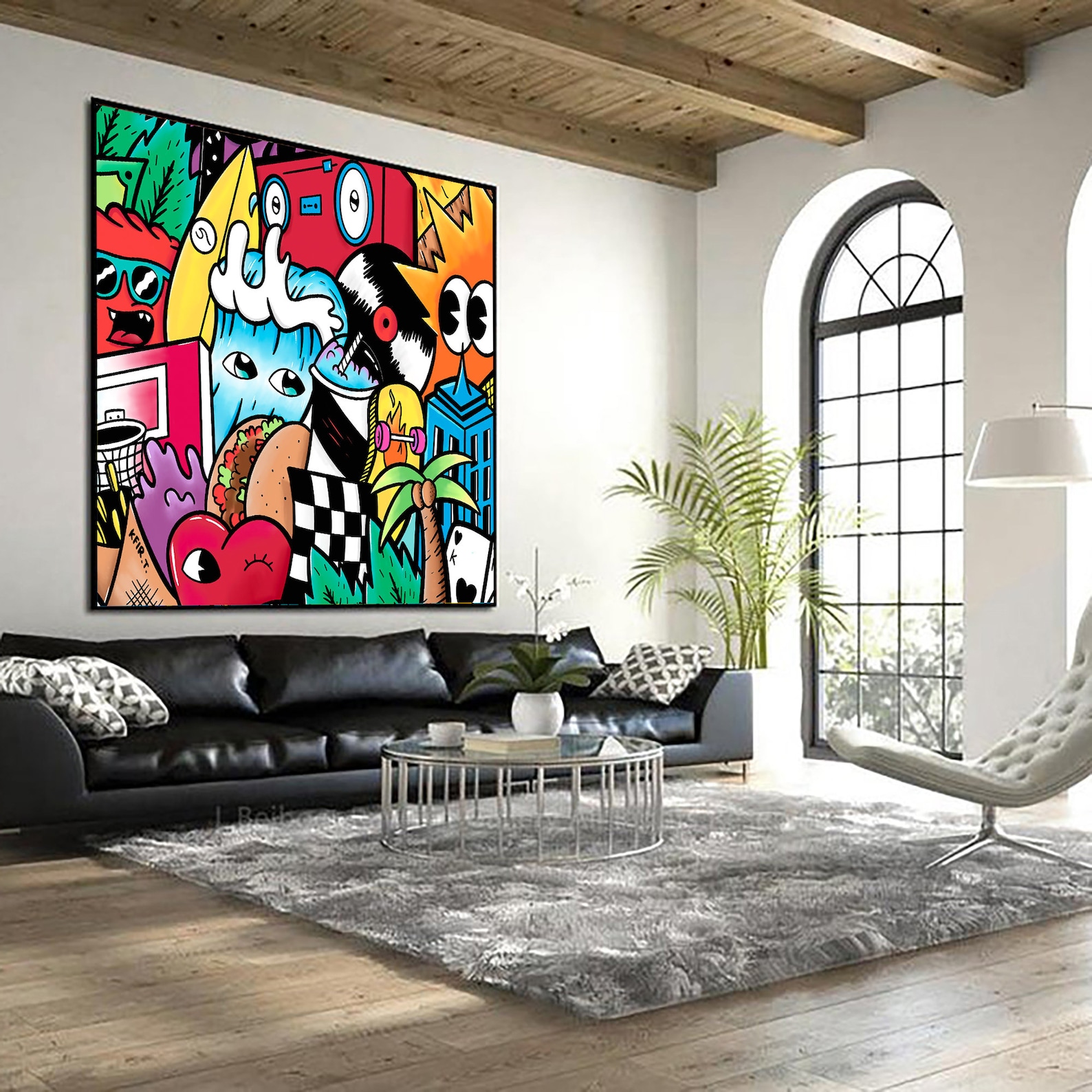 Extra Large Colorful Painting Large Canvas Art Print Canvas Etsy